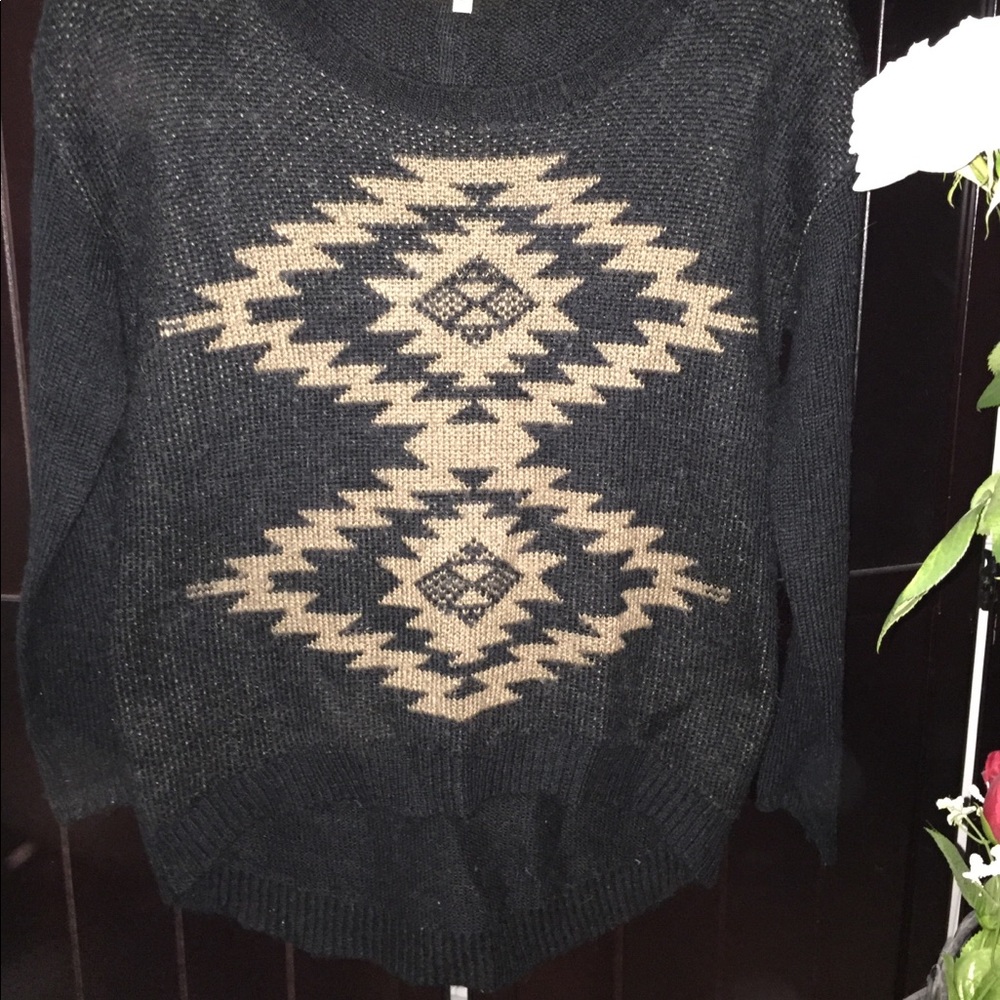 Black patterned sweater
